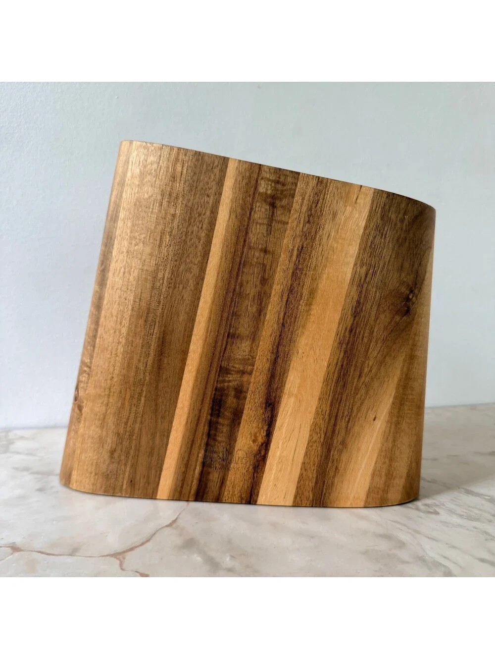 Wooden Knife Block Holder by Il Mulino New York Acacia Wood